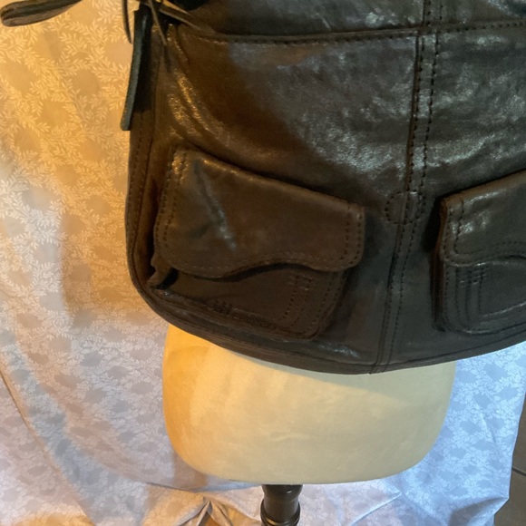 Lucky Brand Black Shoulder Bag Structured Design - Picture 3 of 11